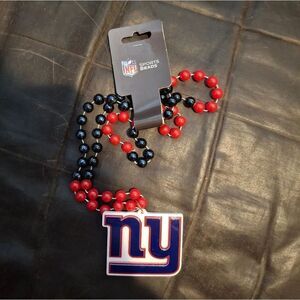 NFL NY Giants Beaded Necklace